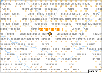 map of San-hsia-shui
