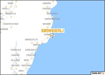 map of San-hsien-li