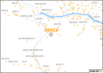 map of Šanica