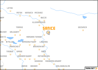 map of Sanice