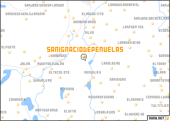 map of San Ignacio de Peñuelas