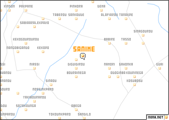 map of Sanimé