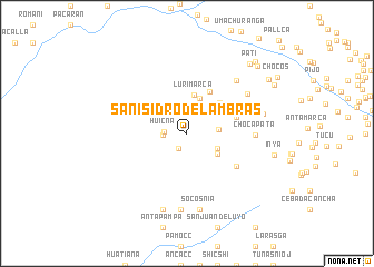 map of San Isidro de Lambras