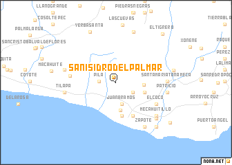 map of San Isidro del Palmar