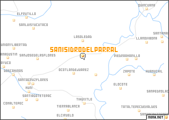 map of San Isidro del Parral