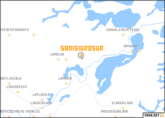 map of San Isidro Sur