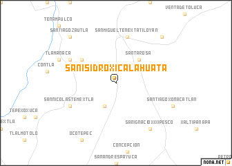 map of San Isidro Xicalahuata