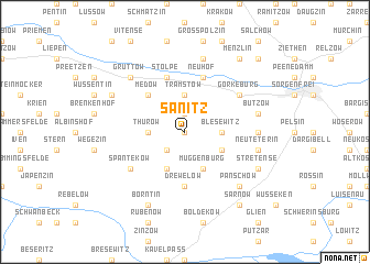 map of Sanitz