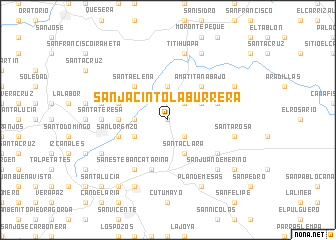 map of San Jacinto La Burrera