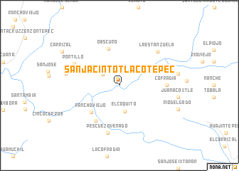 map of San Jacinto Tlacotepec