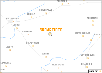 map of San Jacinto