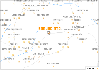 map of San Jacinto