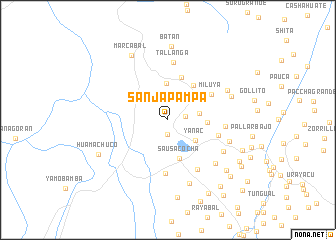 map of Sanja Pampa