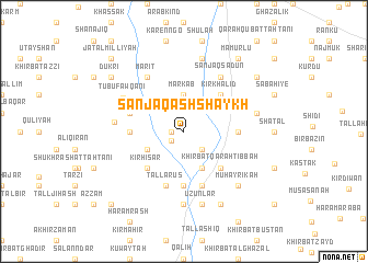 map of Sanjaq ash Shaykh