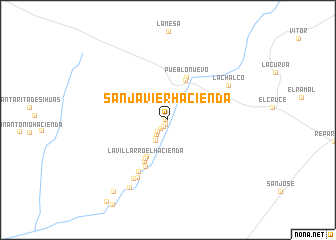 map of San Javier Hacienda