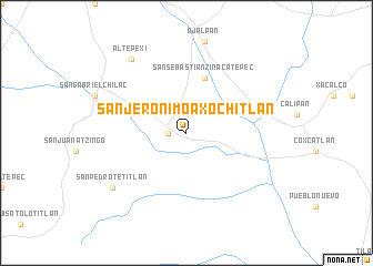 map of San Jerónimo Axochitlán
