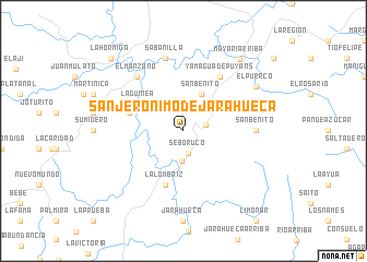 map of San Jerónimo de Jarahueca