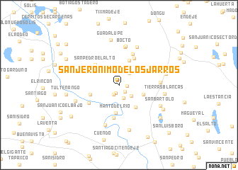 map of San Jéronimo de los Jarros