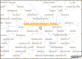 map of San Jerónimo del Pinal