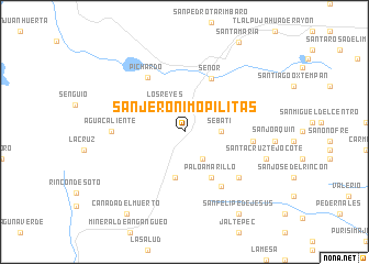 map of San Jerónimo Pilitas