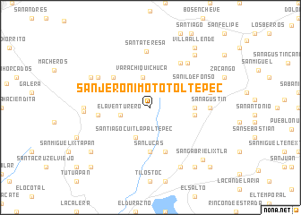 map of San Jerónimo Totoltepec