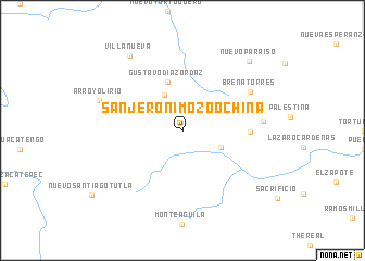 map of San Jerónimo Zoochina