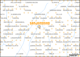 map of San Jerónimo