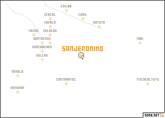 map of San Jerónimo