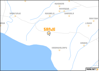 map of Sanje