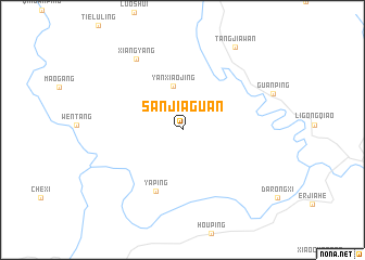 map of Sanjiaguan