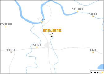 map of Sanjiang