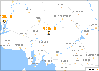 map of Sanjia