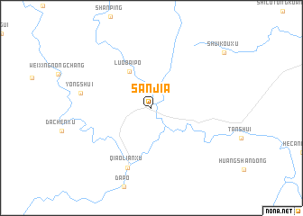 map of Sanjia