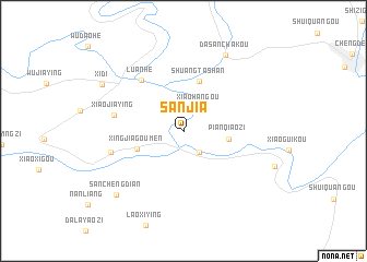 map of Sanjia