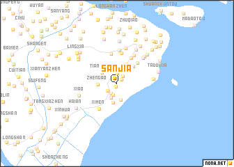 map of Sanjia