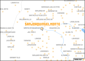 map of San Joaquín del Monte