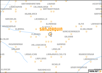 map of San Joaquín