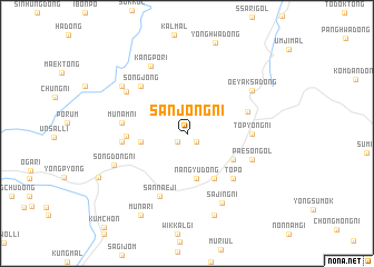 map of Sanjŏng-ni