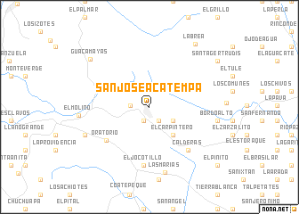 map of San José Acatempa