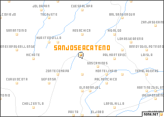 map of San José Acateno