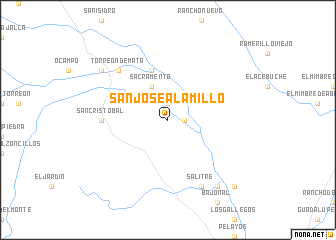 map of San José Alamillo