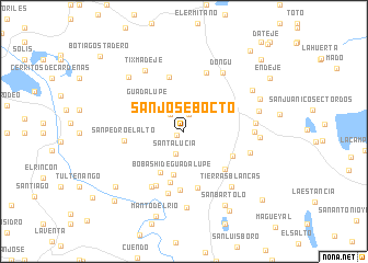 map of San José Bocto