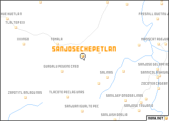 map of San José Chepetlán