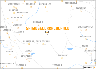 map of San José Corral Blanco