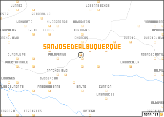 map of San José de Albuquerque