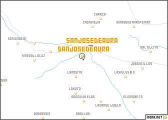 map of San José de Aura