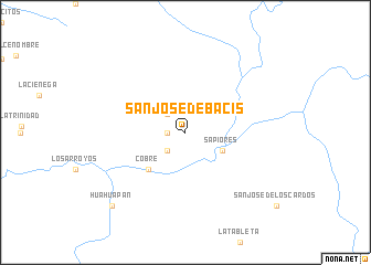 map of San José de Bacís