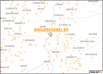 map of San José de Belén