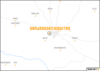 map of San José de Chiquitos