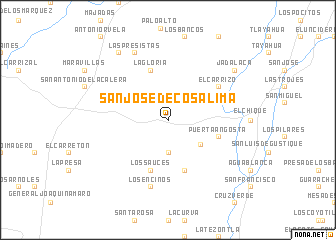 map of San José de Cosalima